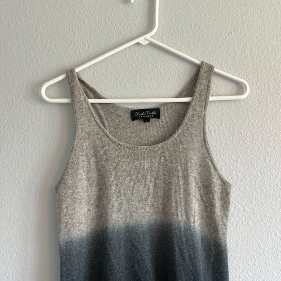 Claudia Nichole Cashmere Knit Sleeveless Hi-Low Sweater Racerback Ombre Medium - Picture 2 of 7